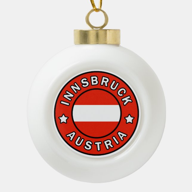 Innsbruck Österreich Keramik Kugel-Ornament (Vorderseite)