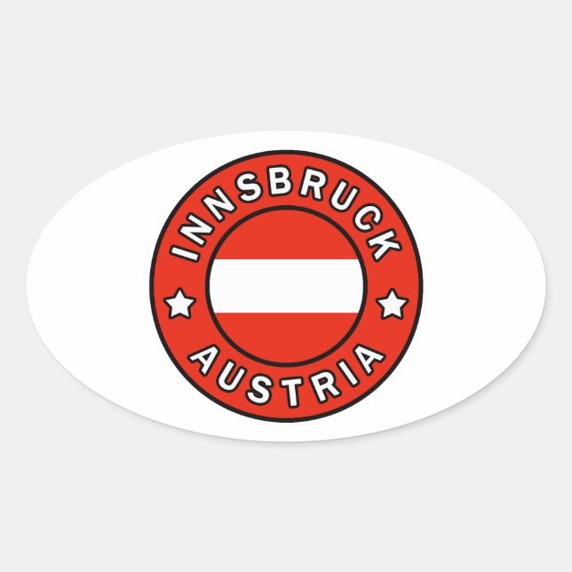 Innsbruck Österreich Ovaler Aufkleber (Vorderseite)