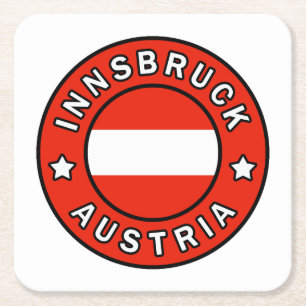 Innsbruck Österreich Rechteckiger Pappuntersetzer