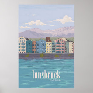 Innsbruck Österreich Reiseplakat Poster