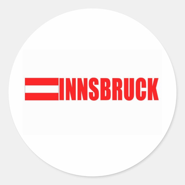 Innsbruck, Österreich Runder Aufkleber (Vorderseite)