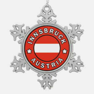 Innsbruck Österreich Schneeflocken Zinn-Ornament