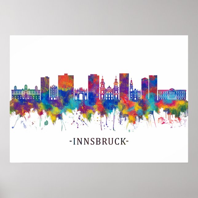 Innsbruck Österreich Skyline Poster (Vorne)