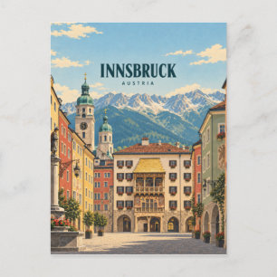 Innsbruck Österreich Vintage Reise Kunst Postkarte