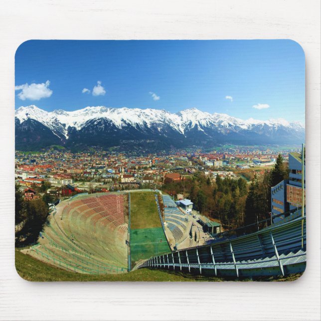 Innsbruck-Ski-Sprung Mousepad (Vorne)
