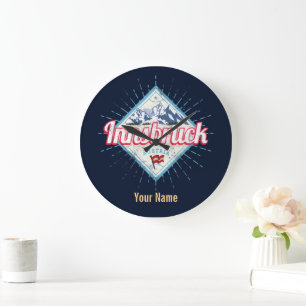 Innsbruck Tirol Österreich Retro Alpen Vintag Große Wanduhr