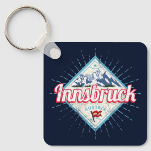 Innsbruck Tirol Österreich Retro Alpen Vintag Schlüsselanhänger