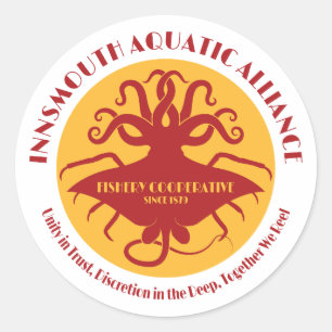 Innsmouth Aquatic Alliance Gewerkschaft Runder Aufkleber