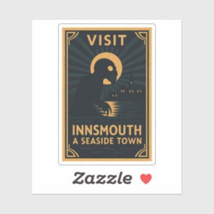 Innsmouth by Moonlight - Ein Besuch im Art Déco Aufkleber