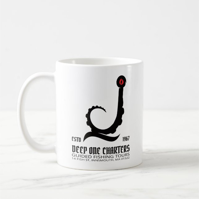 Innsmouth Fischen Tours Cthulhu Lovecraft Kaffeetasse (Links)