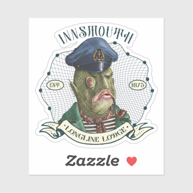 Innsmouth Longline Lodge — Der Captain Aufkleber (Blatt)