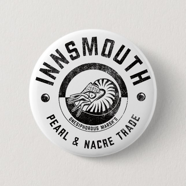 Innsmouth Marsh's Pearl Trade Lovecraft Button (Vorderseite)