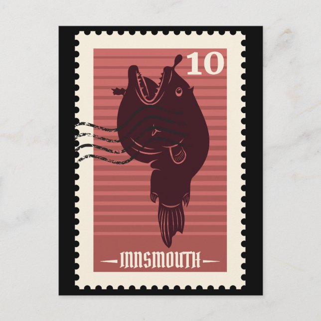 Innsmouth Post Briefmarke Postkarte (Vorderseite)