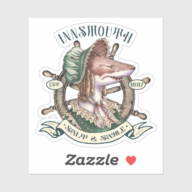 Innsmouth Salt & Sable - Shark Lady Aufkleber (Blatt)