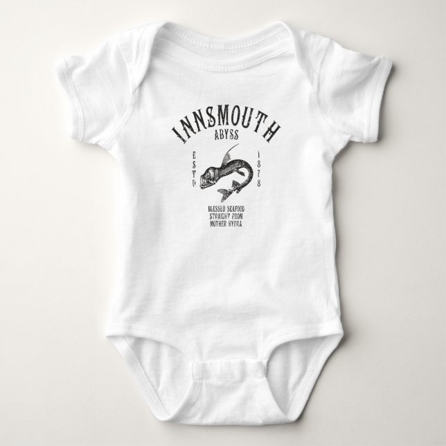 Innsmouth Seafood Tiefseefische Viperfisch Baby Strampler (Vorderseite)