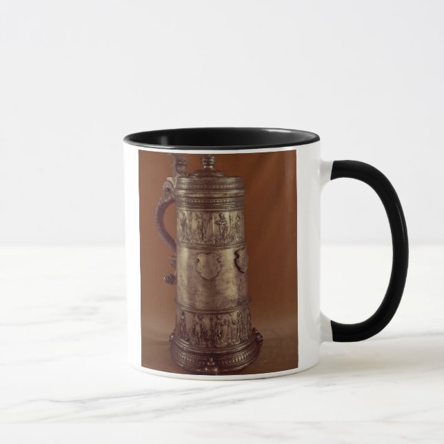 Innungskrug, versilbertes Zinn, 1564 Tasse (Rechts)
