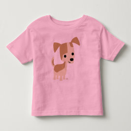 Inquisitive kleine Hund Cartoon Kleinkind T - Shir T-shirt