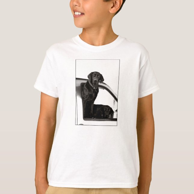 Inquisitive Schwarze Labradore Männer T - Shirt (Vorderseite)