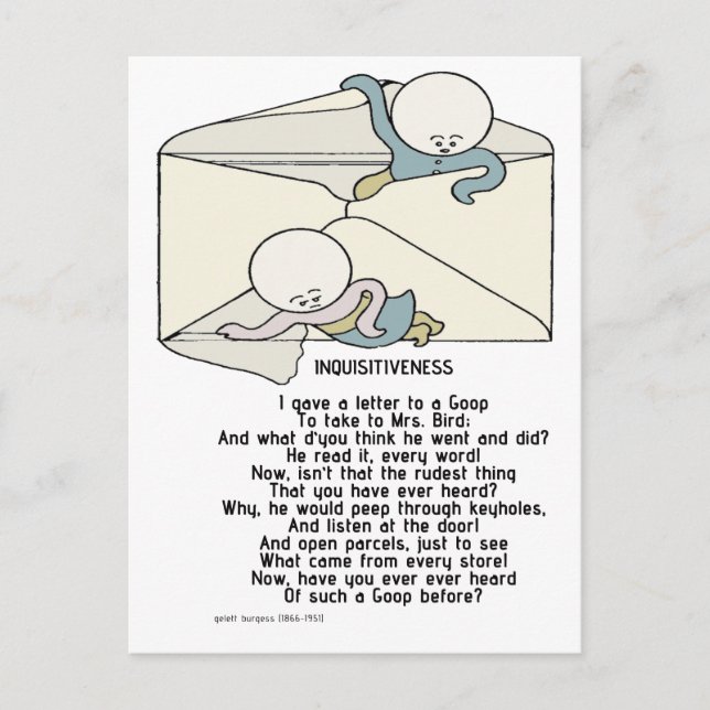 Inquisitivität - Die Goops Postkarte (Vorderseite)