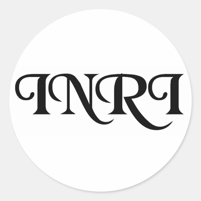 INRI RUNDER AUFKLEBER (Vorderseite)