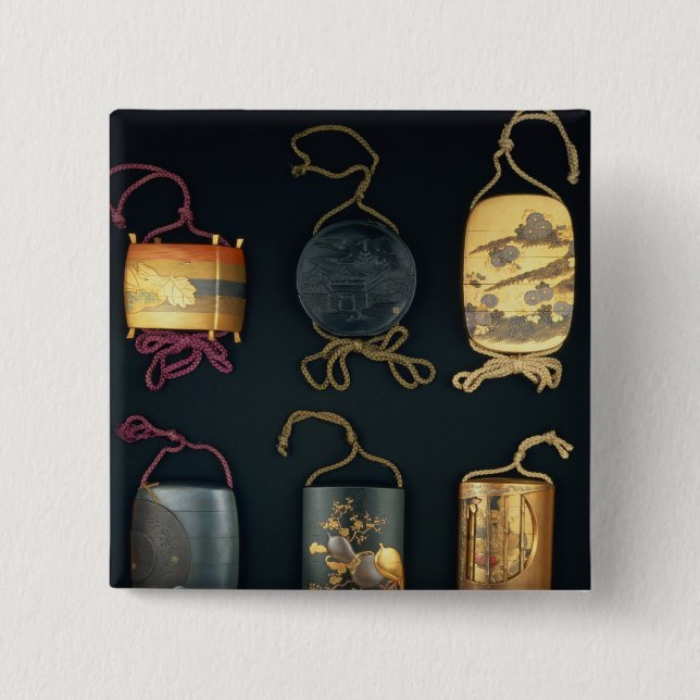 Inro-Hüllen, 19. Jahrhundert Button (Vorderseite)