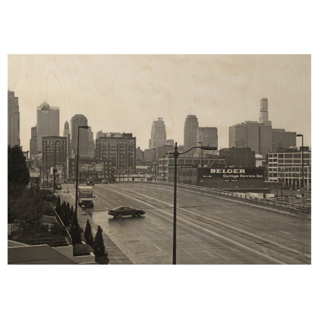 Ins Auge fallendes Kansas City, Missouri Holzposter (Vorderseite)