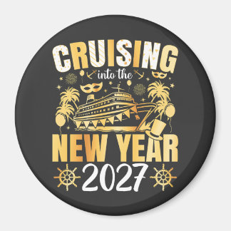 Ins neue Jahr 2027 cruisen Kreis Magnet