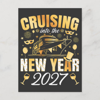 Ins neue Jahr 2027 cruisen Postkarte