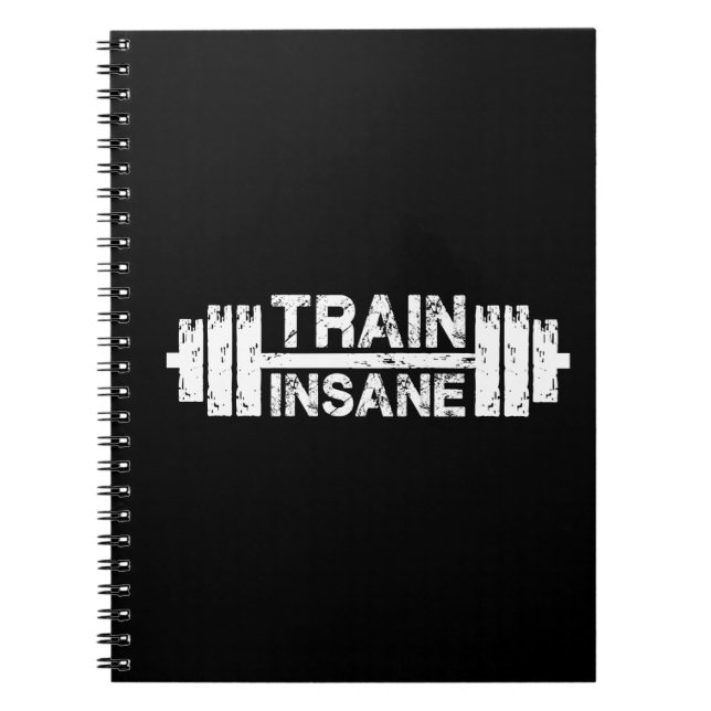 Insane - Barbell, Fitnessraum, Workout Inspiration Notizblock (Vorderseite)