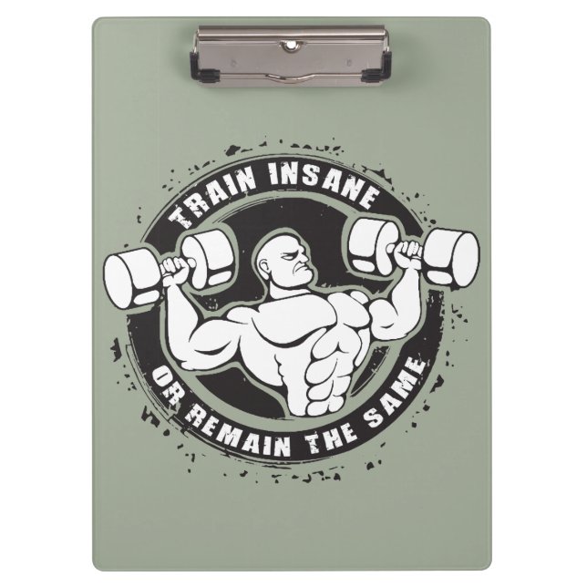 Insane oder bleibende Bodybuilding Klemmbrett (Vorderseite)