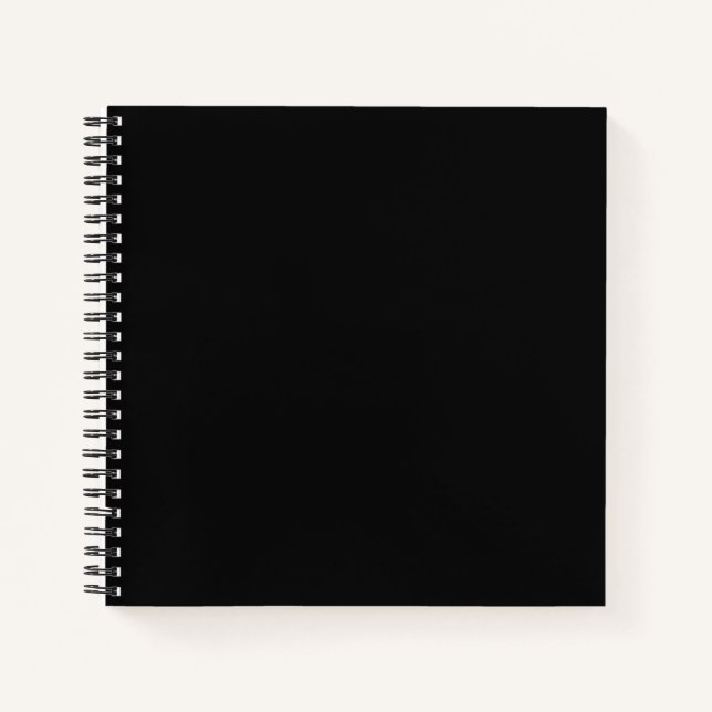 Insanely Black CUSTOMIZABLE Square Notizbuch (Vorderseite)
