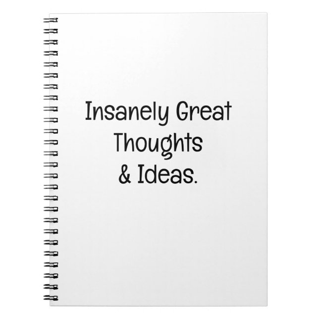 Insanely Great Thoughts & Ideas Notizblock (Vorderseite)