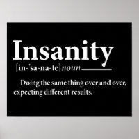 Insanity Definition Funny Wahnity Erklärung