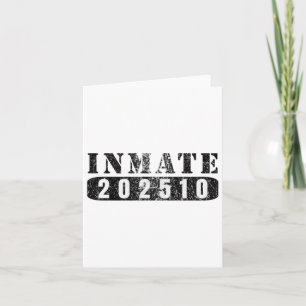 Insasse 202510 Funny Lazy Halloween Gefangener Cos Karte