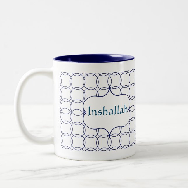 Inschallah, islamisch-arabische Gabe-Tasse Zweifarbige Tasse (Links)