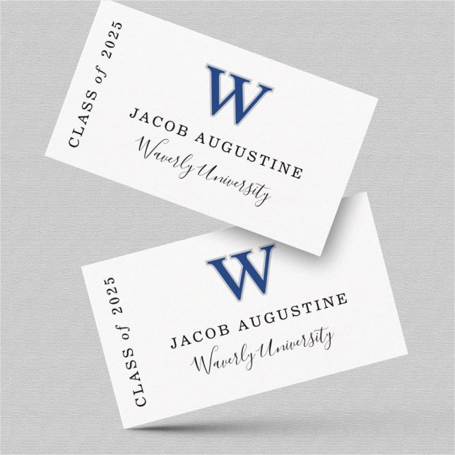 Inscription de la carte de nom avec le logo de l'é (Créateur téléchargé)