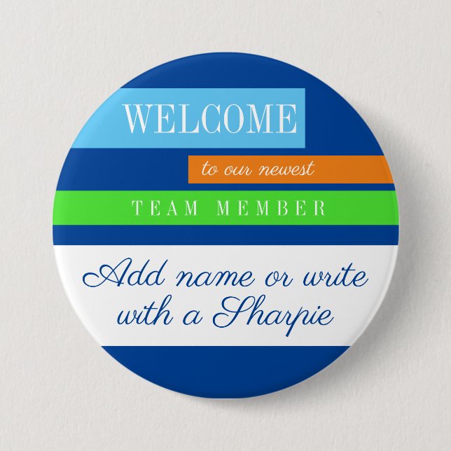 Inscription d'un nouveau badge de nom d'accueil d' (Devant)