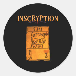 Inscryption Psychologische Stehkartenspiel Hallowe Runder Aufkleber