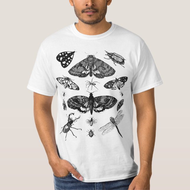 Insect Bug Collection Tee Vintage Moth Beetle Drag (Vorderseite)