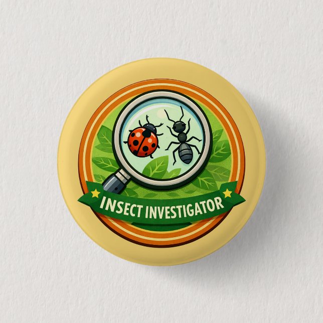insect investigator Explorer | Kids Outdoor Award Button (Vorderseite)