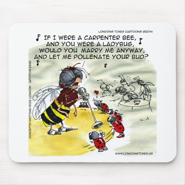 Insect Nightclub Singers Funny Mousepad (Vorne)