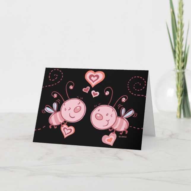 Insectes d'amour ! Carte de voeux (Devant)