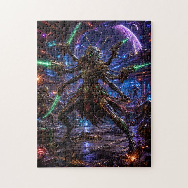Insectoid Space Pirate — Six-Armed Combatant (Vertikal)