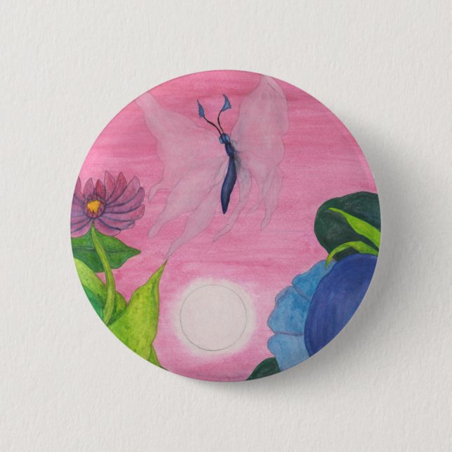 Insekt-Schmetterlingsumwandlungskunst Button (Vorderseite)