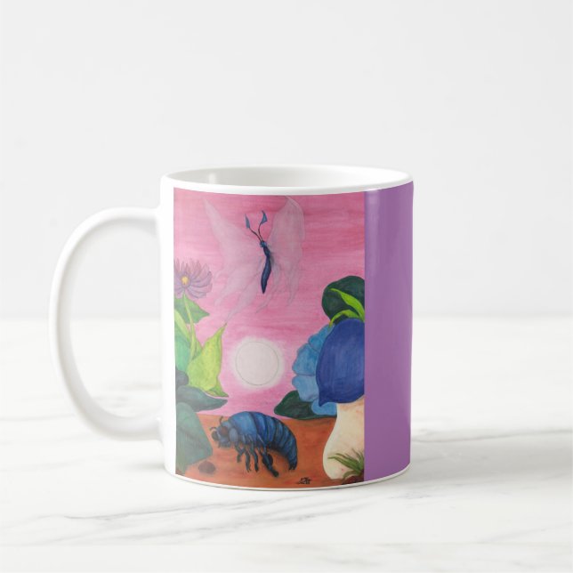 Insekt-Schmetterlingsumwandlungskunst Kaffeetasse (Links)