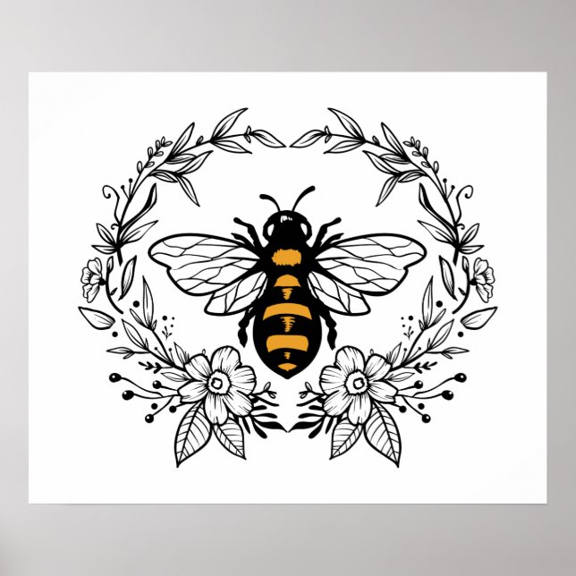 Insekten für niedliche Bienen Poster (Vorne)