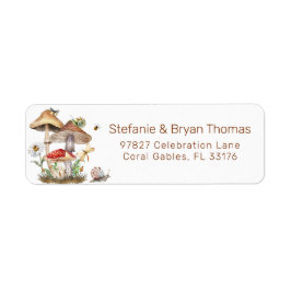 Insekten & Mushroom Baby Shower Label | Whimsical 