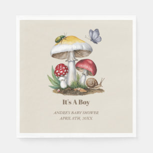 Insekten Pilz-Wald-Natur Kinderdusche Serviette