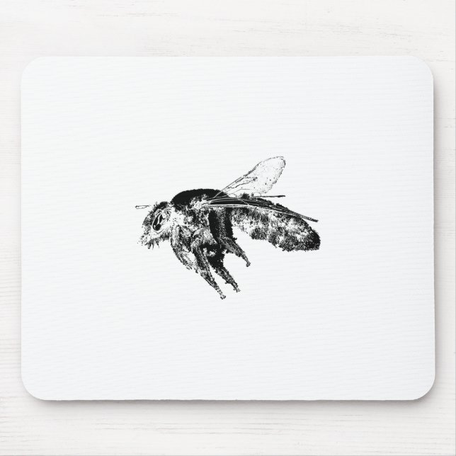 Insektenbiene schwarz mousepad (Vorne)