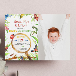 Insektenbugs zum Geburtstag Einladung